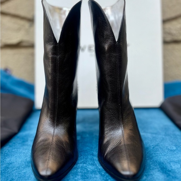 Givenchy - GV3 Mid Shaft Leather booths with Gold Studded Heel (Never Worn) - Picture 8 of 15